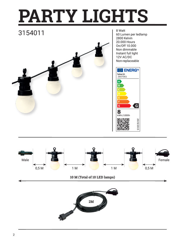 Lichterkette 'Partylight' von Garden-Lights (Art.Nr. 2607061)